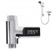 LED Shower Display LED Digital Shower Temperature Display(0℃-85℃) Water Thermometer Monitor Self-Powered by Water flow generator 1/2 Nut is suitable for most of shower head (1) - B07BTHVDMB